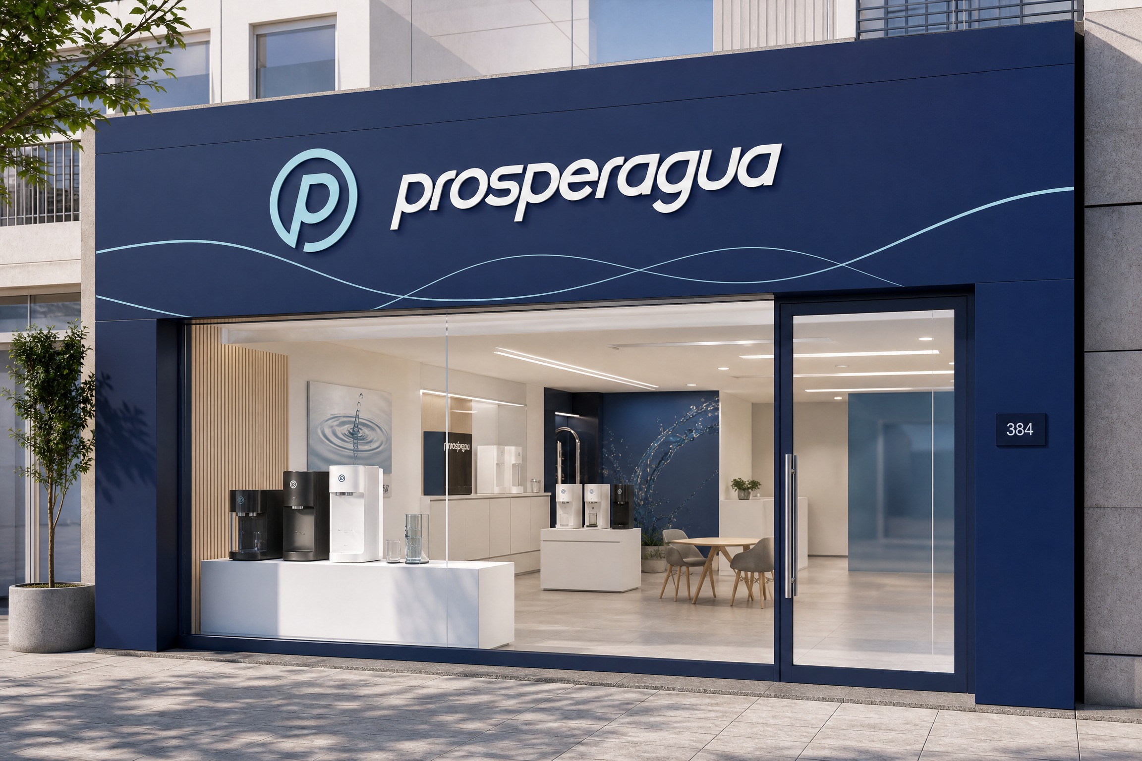 Fachada e Loja Flagship Prosperagua